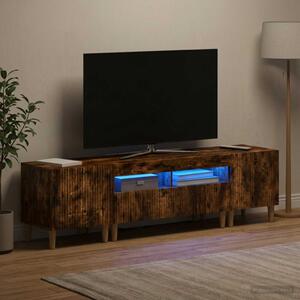 3 darabos LED TV szekrény ARNHEM 3 db Füstös Tölgy Szerelt Fa