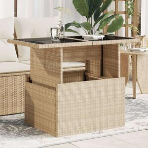 VidaXL Polyrattan Kerti Asztal - Állítható - 100x55cm