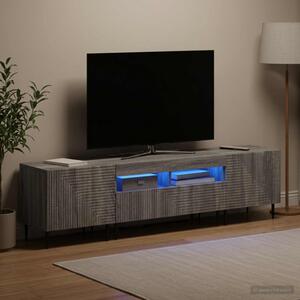 3 darabos LED TV szekrény Szürke Sonoma Szerelt Fa