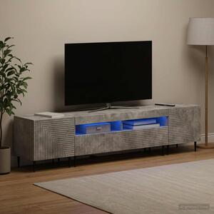 3 darabos LED TV szekrény Betonszürke Szerelt Fa