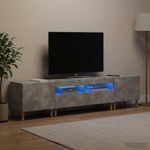 3 darabos LED TV szekrény DELFT Betonszürke Szerelt Fa