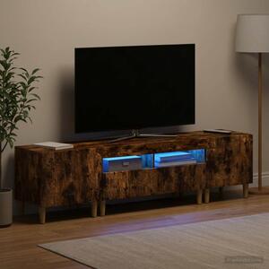 3 darabos LED TV szekrény DELFT Füstös Tölgy Szerelt Fa
