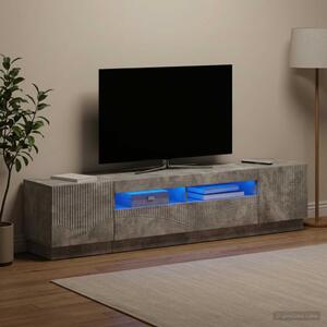 LED TV szekrény HOORN 3 db Betonszürke Szerelt Fa