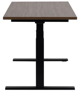 Elektromosan Állítható Magasságú Fekete És Barna Íróasztal 130 x 72 cm DESTIN II
