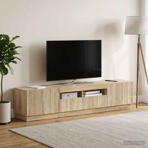 LED TV szekrény HOORN 3 db Sonoma Tölgy Szerelt Fa
