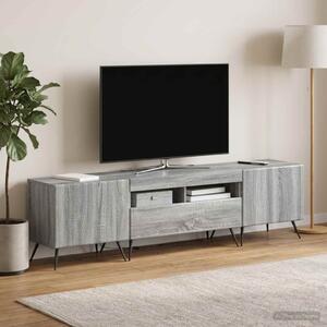 LED TV szekrény BREDA 3 db Szürke Sonoma Szerelt Fa
