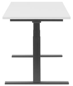 Elektromosan Állítható Magasságú Fekete és Fehér Íróasztal 130 x 72 cm DESTIN II