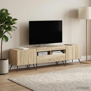 LED TV szekrény BREDA 3 db Sonoma Tölgy Szerelt Fa