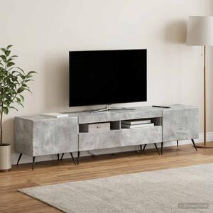 LED TV szekrény BREDA 3 db Betonszürke Szerelt Fa