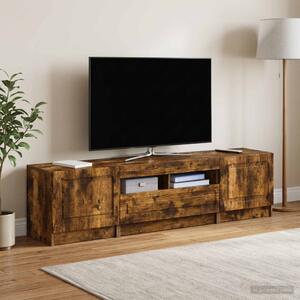 LED TV szekrény UTRECHT 3 db Füstös Tölgy Szerelt Fa