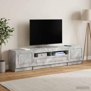 LED TV szekrény UTRECHT 3 db Betonszürke Szerelt Fa