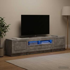 LED TV szekrény UTRECHT 3 db Betonszürke Szerelt Fa