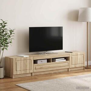 LED TV szekrény UTRECHT 3 db Sonoma Tölgy Szerelt Fa