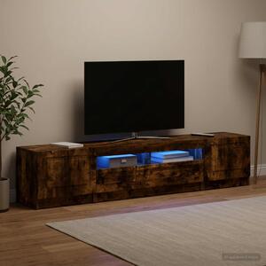 LED TV szekrény UTRECHT 3 db Füstös Tölgy Szerelt Fa