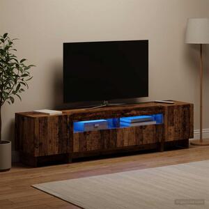 5 darabos LED TV szekrény Antik Fa Szerelt Fa