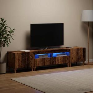3 darabos LED TV szekrény Antik Fa Szerelt Fa