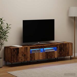 3 darabos LED TV szekrény ZWOLLE Antik Fa Szerelt Fa