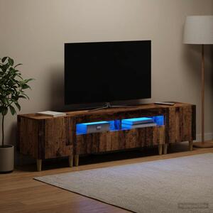 3 darabos LED TV szekrény ARNHEM 3 db Antik Fa Szerelt Fa