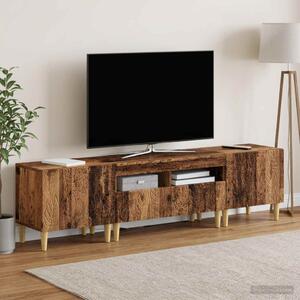 3 darabos LED TV szekrény DELFT Antik Fa Szerelt Fa
