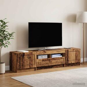 LED TV szekrény UTRECHT 3 db Antik Fa Szerelt Fa