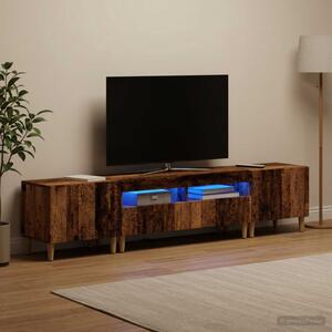 3 darabos LED TV szekrény DELFT Antik Fa Szerelt Fa
