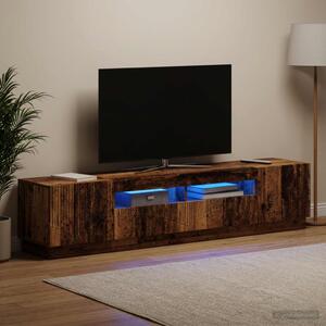 LED TV szekrény HOORN 3 db Antik Fa Szerelt Fa