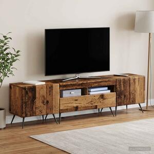 LED TV szekrény BREDA 3 db Antik Fa Szerelt Fa