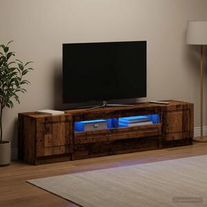 LED TV szekrény UTRECHT 3 db Antik Fa Szerelt Fa