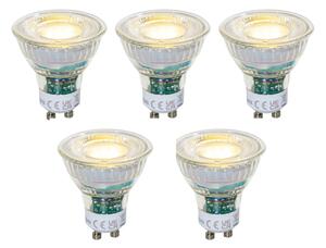 5 darabos GU10 50 mm-es dimmelhető LED izzókészlet átlátszó 2,5 W 450 lm 3000K