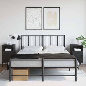 VidaXL 2 db fekete hidegen hengerelt acél éjjeliszekrény 36x39x68 cm