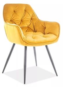 Szék Cherry Velvet fekete váz / curry sárga BLUVEL 68