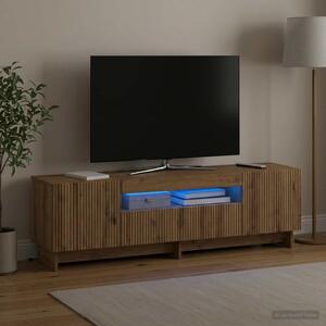 LED TV szekrény EDE 153 x 35 x 43 cm Kézműves Tölgy Szerelt Fa