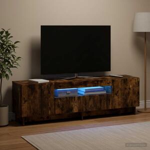 LED TV szekrény EDE 153 x 35 x 43 cm Füstös Tölgy Szerelt Fa