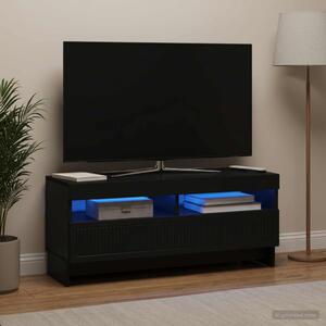LED TV szekrény EDE 100 x 35 x 43 cm Fekete Szerelt Fa