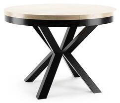 WIKI Étkezőasztal 120 cm (sonoma tölgy / fekete)