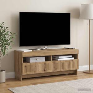 LED TV szekrény EDE 100 x 35 x 43 cm Kézműves Tölgy Szerelt Fa