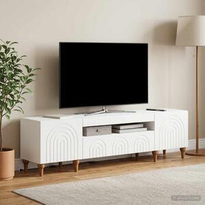 LED TV szekrény ALKMAAR 153 x 35 x 43 cm Fehér Szerelt Fa