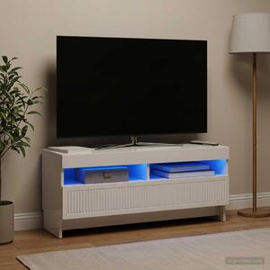 LED TV szekrény EDE 100 x 35 x 43 cm Magasfényű Fehér