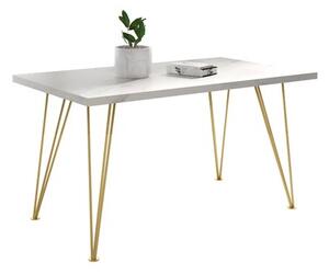 SONIA II bővíthető étkezőasztal 120 cm (fehér/arany)