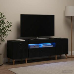 LED TV szekrény ALKMAAR 153 x 35 x 43 cm Fekete Szerelt Fa