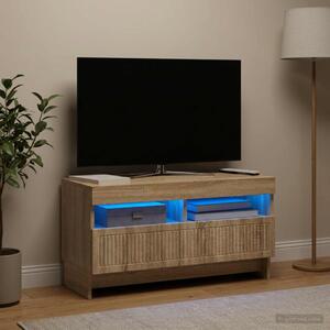 LED TV szekrény ALKMAAR 81 x 35 x 43 cm Sonoma Tölgy Szerelt Fa