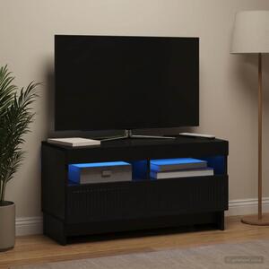 LED TV szekrény ALKMAAR 81 x 35 x 43 cm Fekete Szerelt Fa