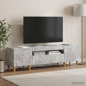 LED TV szekrény ALKMAAR 153 x 35 x 43 cm Betonszürke Szerelt Fa