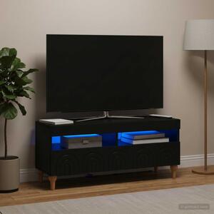 LED TV szekrény ALKMAAR 100 x 35 x 43 cm Fekete Szerelt Fa