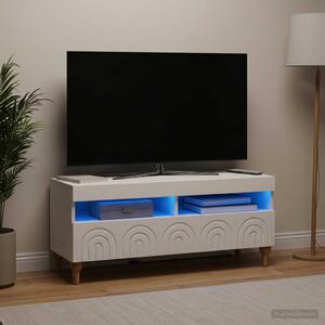 LED TV szekrény ALKMAAR 100 x 35 x 43 cm Fehér Szerelt Fa