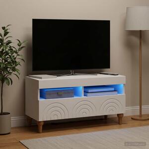 LED TV szekrény ALKMAAR 81 x 35 x 43 cm Fehér Szerelt Fa