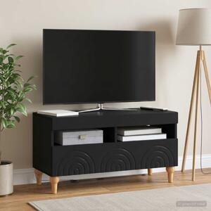 LED TV szekrény ALKMAAR 81 x 35 x 43 cm Fekete Szerelt Fa