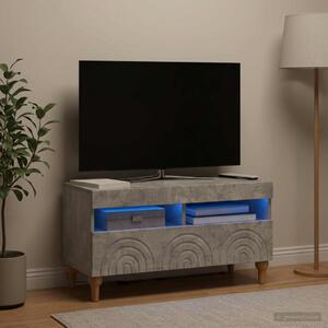 LED TV szekrény ALKMAAR 81 x 35 x 43 cm Betonszürke Szerelt Fa