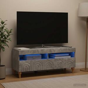LED TV szekrény ALKMAAR 100 x 35 x 43 cm Betonszürke Szerelt Fa