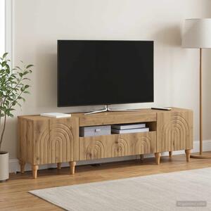 LED TV szekrény ALKMAAR 153 x 35 x 43 cm Kézműves Tölgy